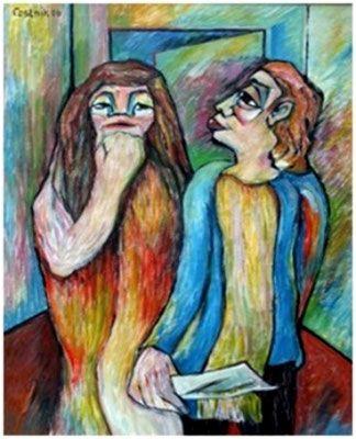 Dichter und Muse  2006  75 x 100