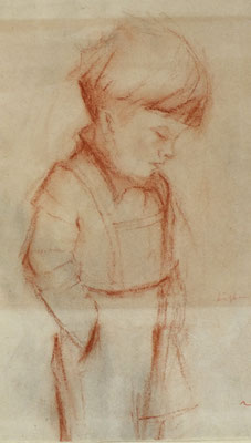 Franz-Josef ( Sohn )  1948  13,5 x 22 ( Rötel )