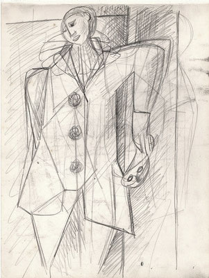 Blatt Nr.9  1953  ( R )   Harlekin mit Maske  1955   9 - 41  