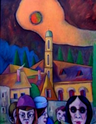 Slowenisches Dorf  2007  88 x 108