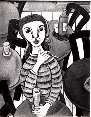 Frau am Tisch  1959  V.V. 237