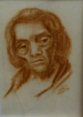 Tante Mina  1947  26 x 36 ( Kreide )