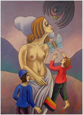 Mutter mit Kindern II  1997  95 x 130