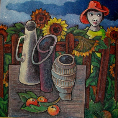 Garten mit Kind  1983  95 x 95