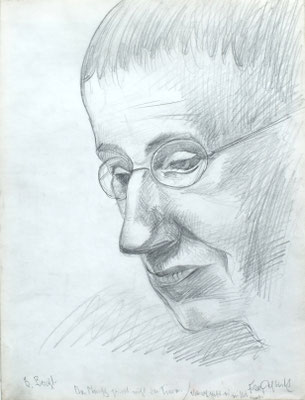 Bertold Brecht  1966  30 x 40 ( Blei )