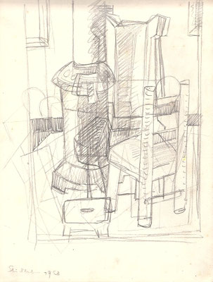 Blatt Nr.8   1953    ( Öl )    Stillleben mit Palette  1953     V.V.130a    