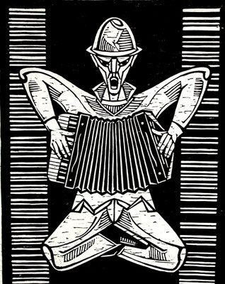Akkordeonspieler  1978  49,5 x 63,5