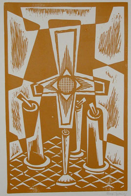 Stillleben mit Kreuz  1986  39 x 60