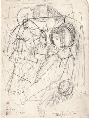 Blatt Nr.25  1953  ( Öl )  Kind mit Schaukelpferd  1955   V.V.183       Holzk. (C) 1990    Träumendes Kind  1992  6 - 2