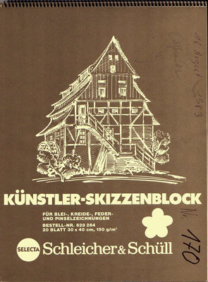 Skizzenblock  170  Datum  16.8.1983   16 Blätter