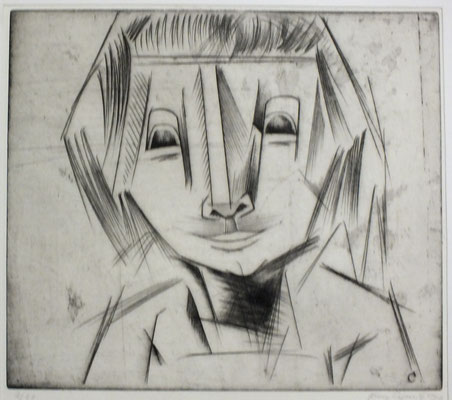 Unruhiger Kopf ( Krankes Mädchen )  1966  34 x 30     ( 3 )