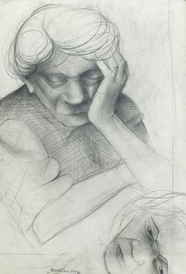 Studie Tante Mina  1947  31 x 46 ( Blei )