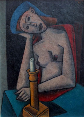 Halbakt mit Kerze  1955  71 x 98
