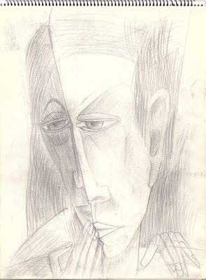 Blatt Nr. 3   1979  ( R )  Nachdenklich  1983  12 - 36,  ( Öl )  Paar  2010  24 - 25