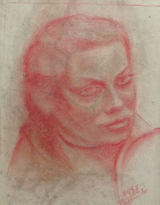 Porträt ( Gisela von Örtzen ) 1948  25,5 x 33