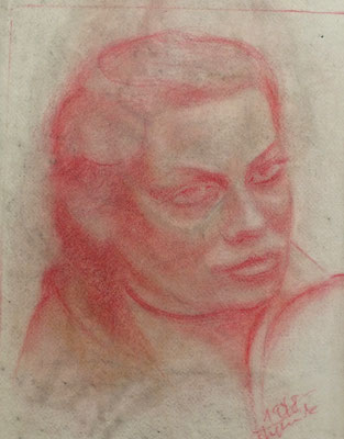 Porträt ( Gisela von Örtzen ) 1948  25,5 x 33