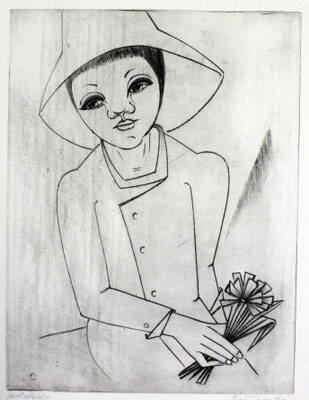 Mädchen Bildnis  1979  30 x 39,5