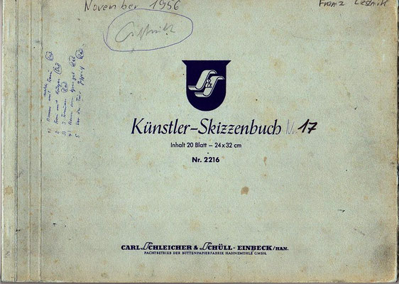 Skizzenblock  17   11.1956    16 Blätter