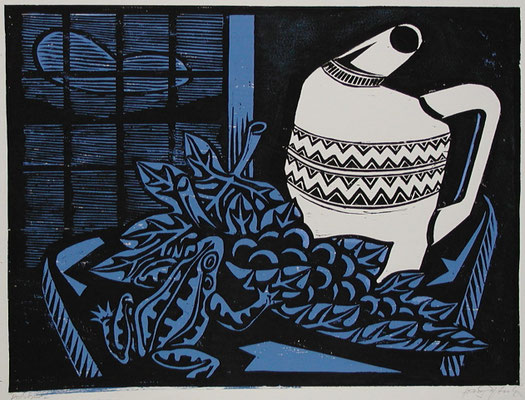 Stillleben mit Frosch  1983  52 x 39