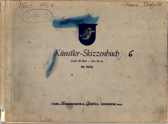 Skizzenblock  6    Datum  3.1954   20 Blätter