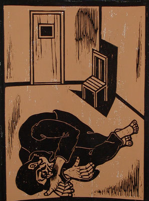 Liegender ( Gefängnis )  1986  45 x 60