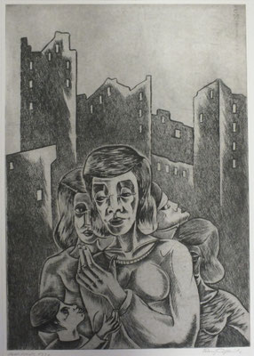 Flüchtlinge  1990  40 x 56,6        ( 6 )