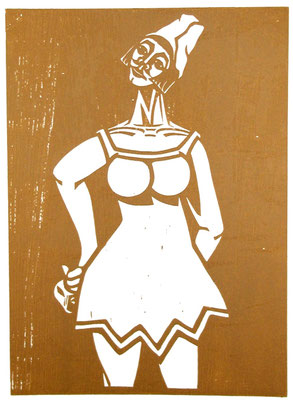 Weiblicher Harlekin  1983  40 x 55