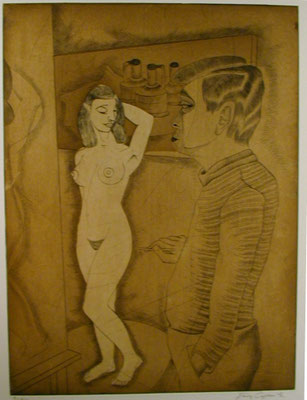 Maler und Modell  1977  30 x 39,5 ( Ätz )         ( 2 )