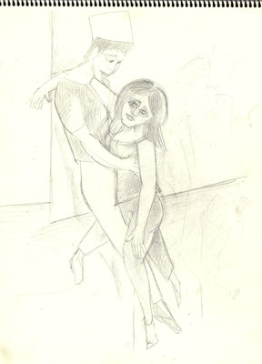 Blatt Nr. 3  8.1983  ( Öl )  Tanz in den Mai  2005  10 - 3