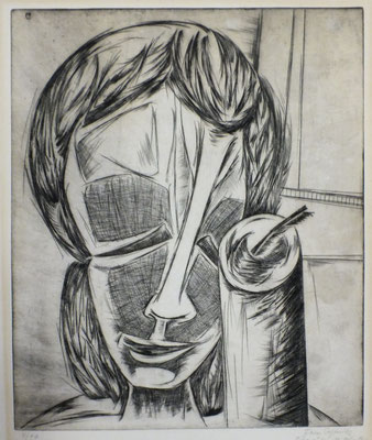 Mädchenkopf mit Kerze  1963  41 x 48,5