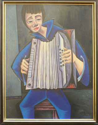 Akkordeonspieler  1974  81 x 106