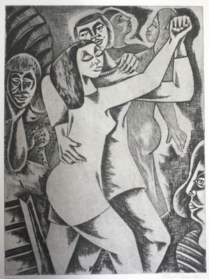 Tango-Tanzende  1990  39,5 x 53          ( 5 )