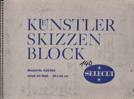 Skizzenblock  140  Datum  11.75   28 Blätter