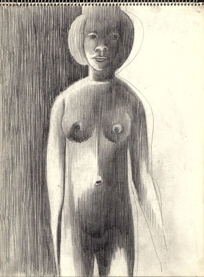 Blatt Nr. 5    6.1971  ( Öl )   Weiblicher Akt  1971  V.V.190