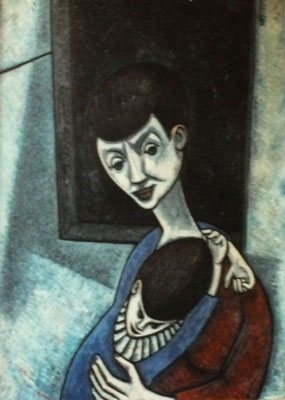 Mutter mit Kind im Arm  1961  88 x 123
