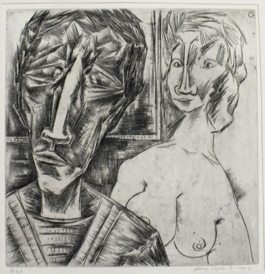 Im Atelier II  1963  30 x 30       ( 3 )