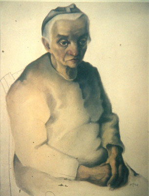 Frau Öl   1948   40 x 43  ( Aquarell )