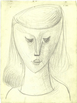 Blatt Nr.11   6.1954     ( R )      Mädchen mit langem Haar   1957   9 - 38  