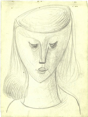 Blatt Nr.11   6.1954     ( R )      Mädchen mit langem Haar   1957   9 - 38  