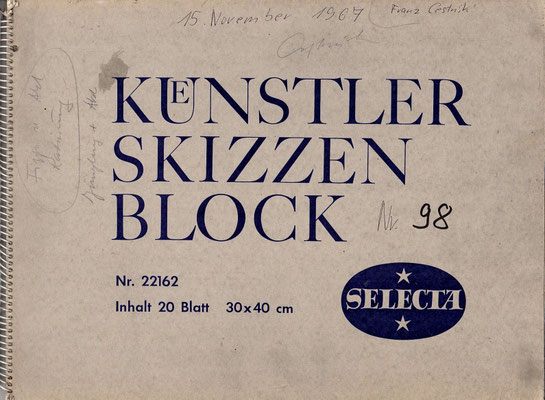 Skizzenblock  98  Datum 15.11.1967   21 Blätter