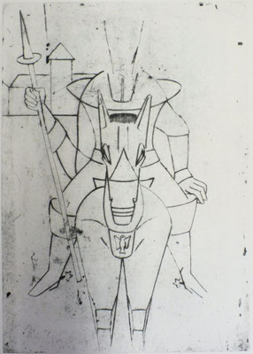 Don Quijote ( Skizze )  1996  39,5 x 56     ( 1 )