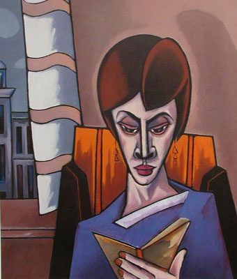 Lesende  1988  76 x 90