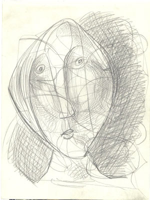 Blatt Nr. 15   4.1954   ( R )   Konturzeichnung  1956    9 - 19