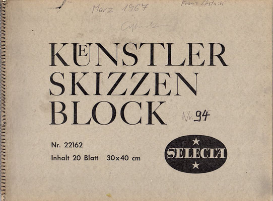 Skizzenblock  94  Datum  3.1967   6 Blätter