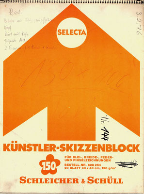 Skizzenblock  144  Datum  3.2.1976   20 Blätter