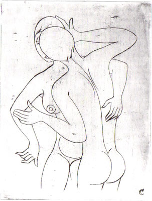 Umarmung  1956  30 x 39,5      ( 2 )