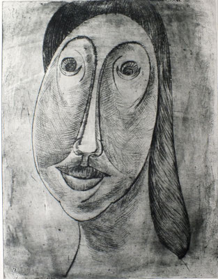 Frauenkopf  1959  30 x 38,5