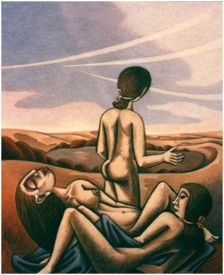 Gruppe in Landschaft    103 x 140  V.V. 53