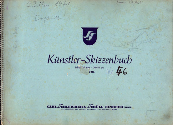 Skizzenblock  46  Datum  22.5.1961  10 Blätter