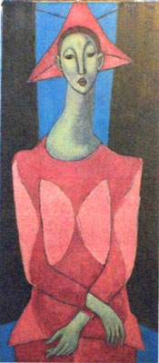 Junge als Harlekin  1954   68 x 150  V.V. 82-1